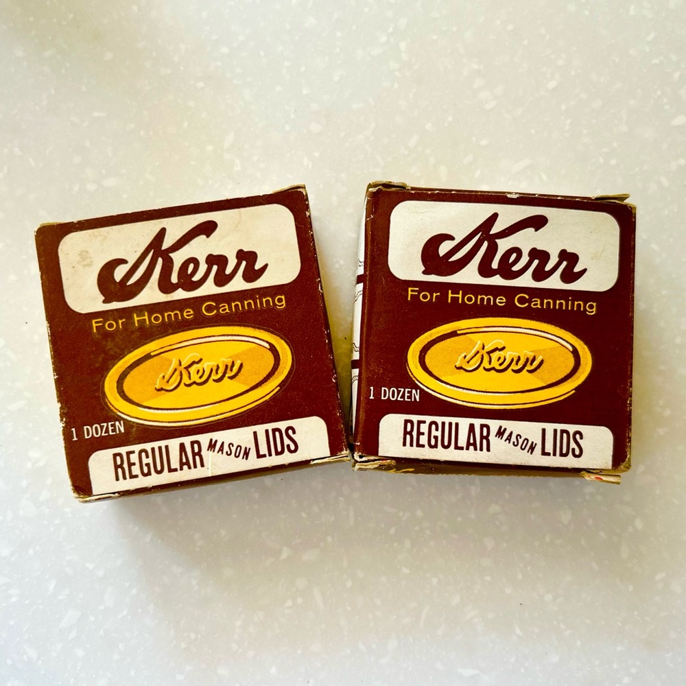 1960’s Kerr Regular Mason Lids for Home Canning Vintage Never Used set of 2